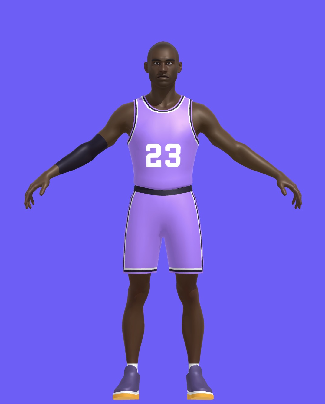 BasketBall Character Low-poly 3D model_1