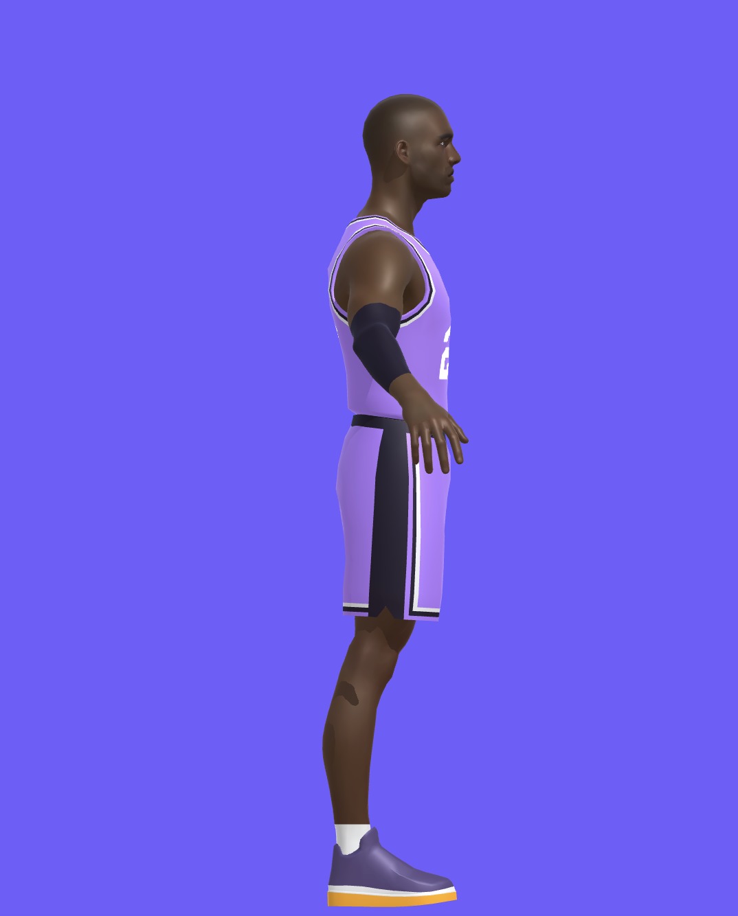 BasketBall Character Low-poly 3D model_2