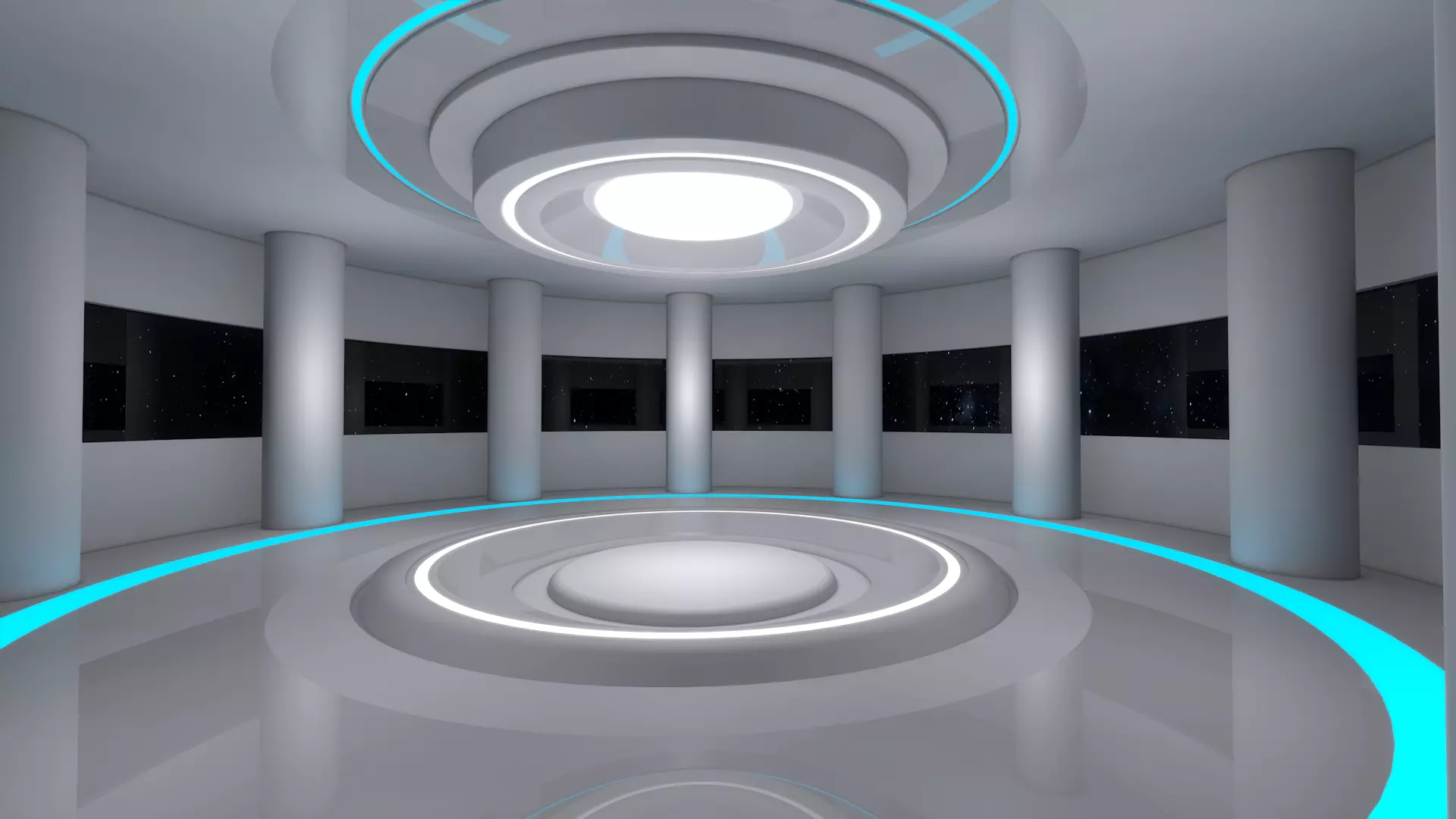 Sci Fi Room Low-poly 3D model