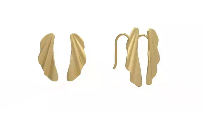 Model 1108  Tiffany High Tide Earrings 2 Sizes 3D print model
