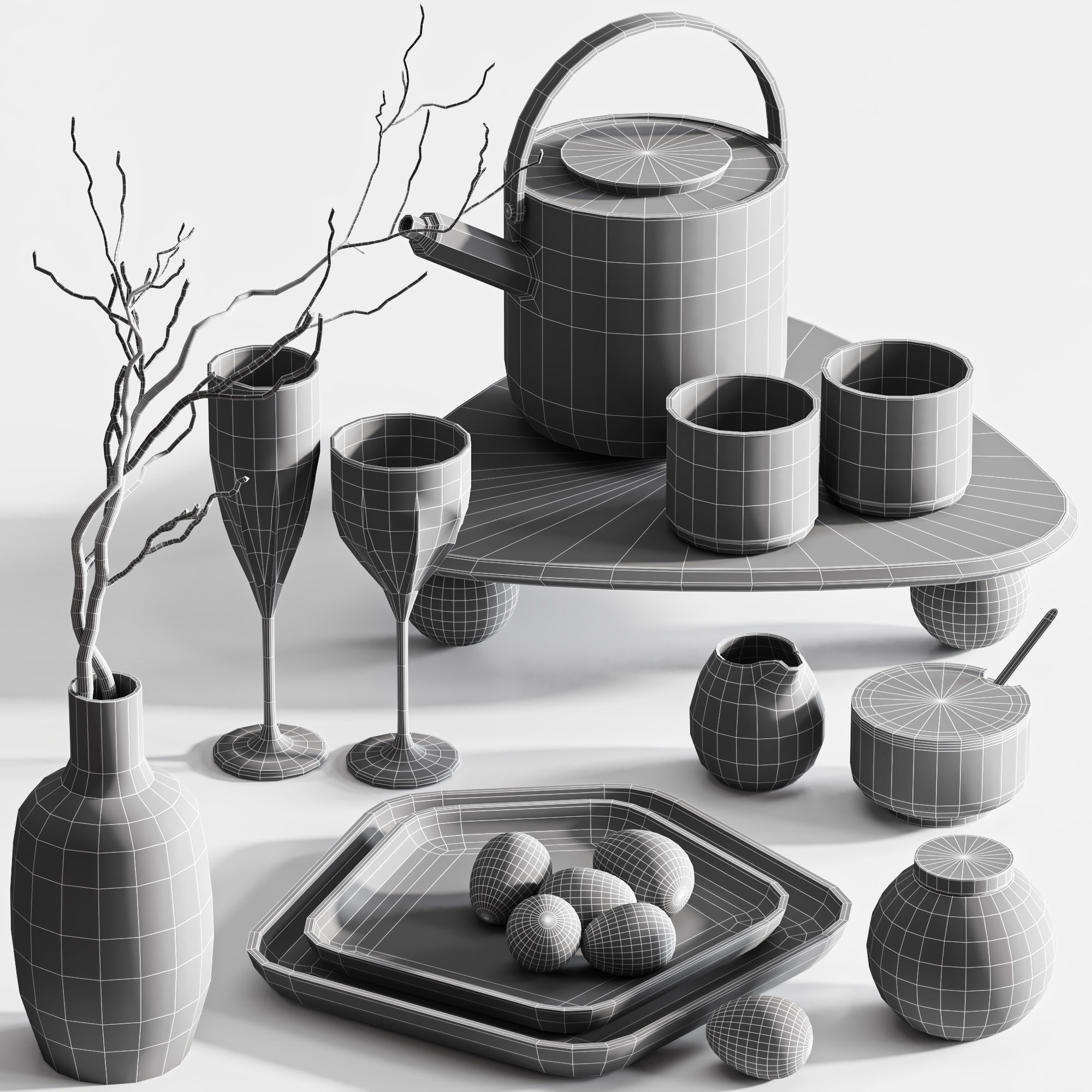 Tableware set04 3D model_4