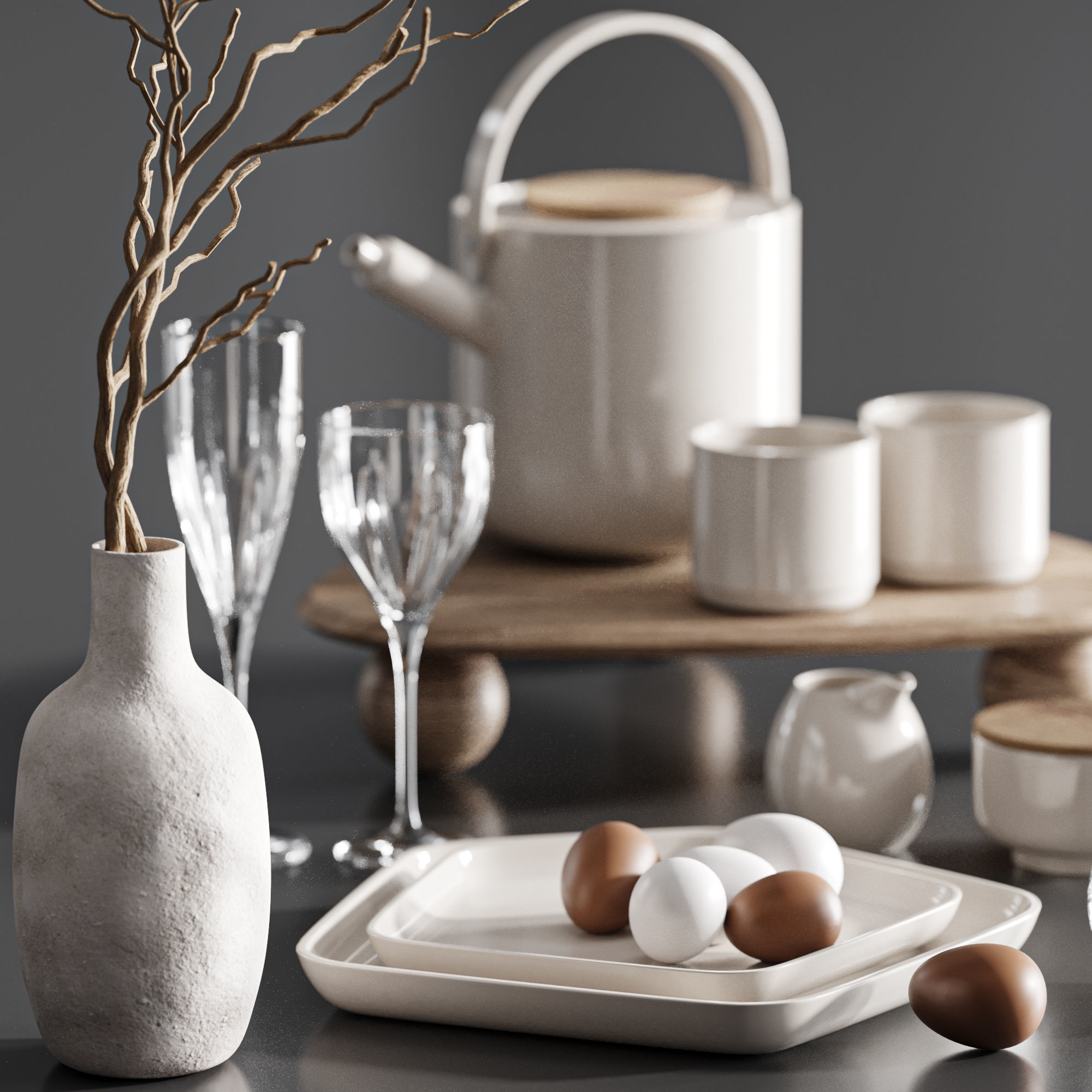 Tableware set04 3D model_2