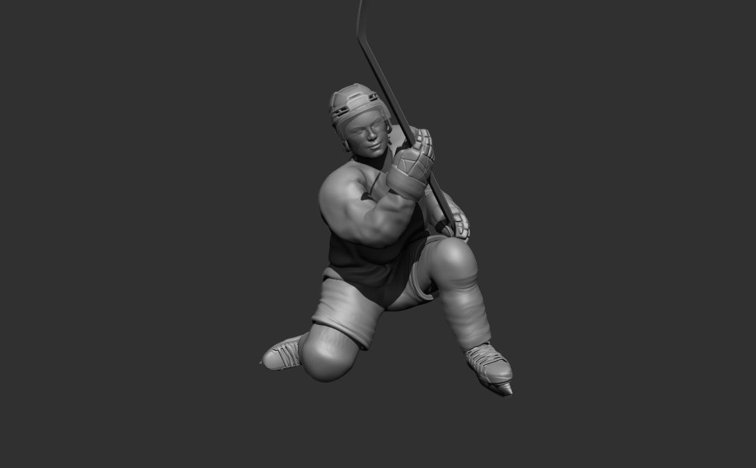 Hockey Player pose Connor Bedard inspired Chicago blackhawks 3D print model_3