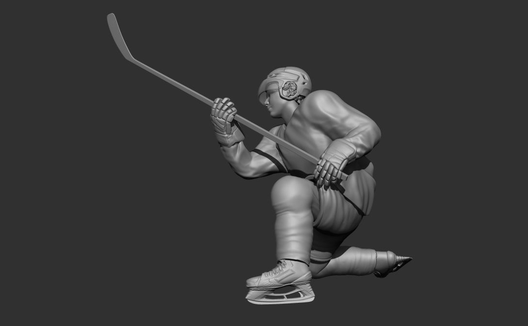 Hockey Player pose Connor Bedard inspired Chicago blackhawks 3D print model_4