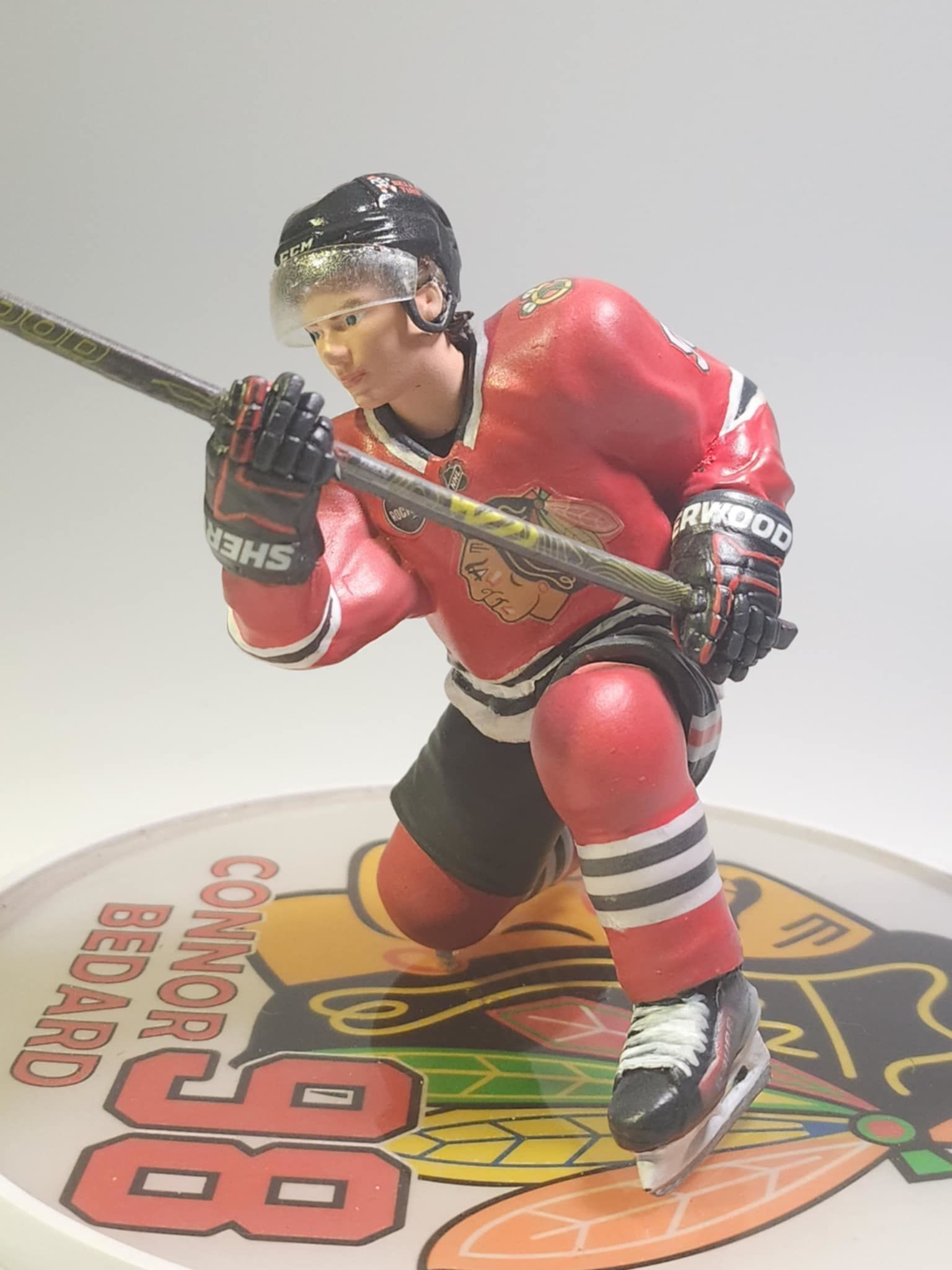 Hockey Player pose Connor Bedard inspired Chicago blackhawks 3D print model_10