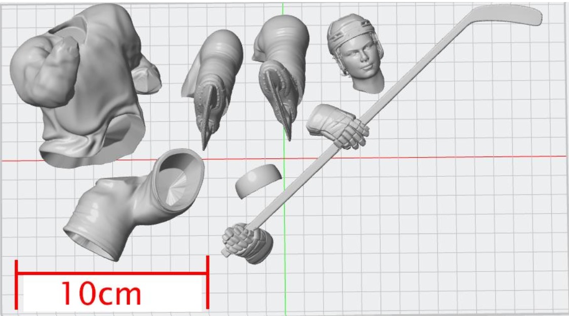 Hockey Player pose Connor Bedard inspired Chicago blackhawks 3D print model_1