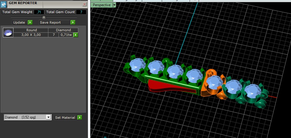 Bracelet Tennis Model 6449 3D print model_8