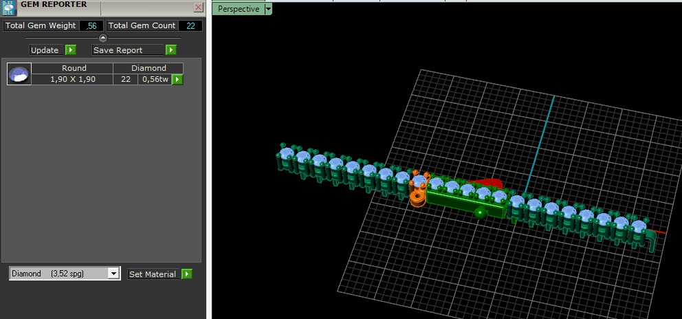 Bracelet Tennis Model 6443 3D print model_7