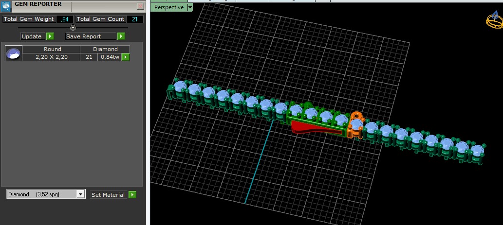Bracelet Tennis Model 6441 3D print model_7