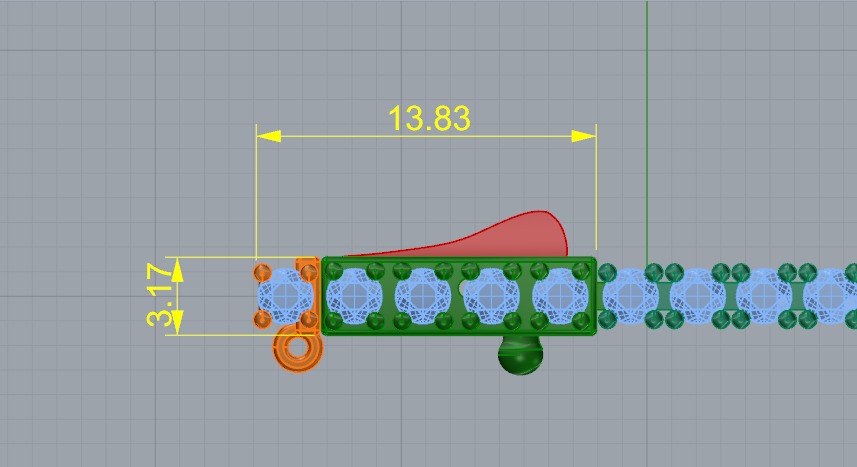 Bracelet Tennis Model 6441 3D print model_4