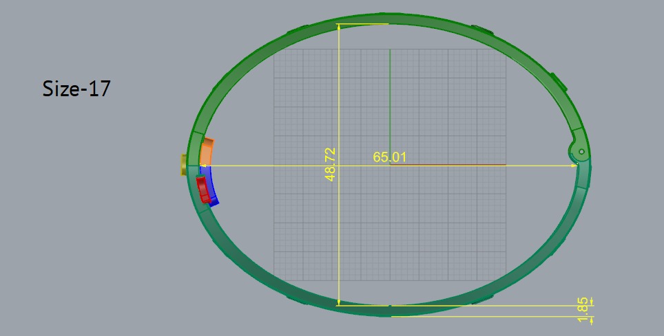 Bracelet size 17 Model 6425 3D print model_4