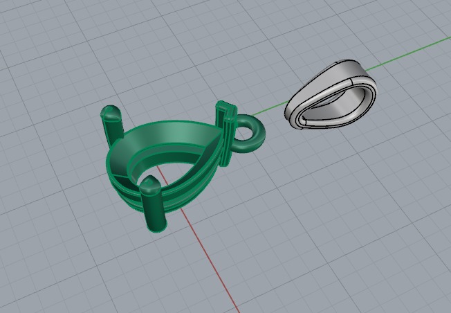 Pear Pendant Model 6412 3D print model_2