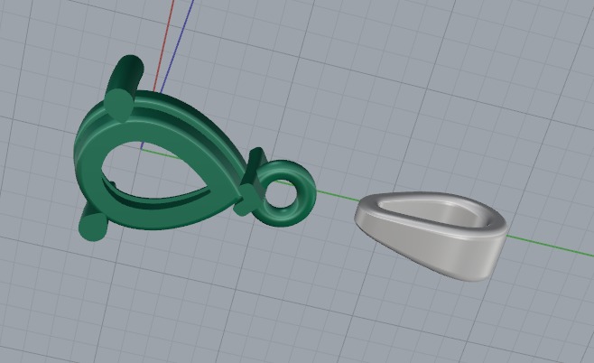 Pear Pendant Model 6412 3D print model_4