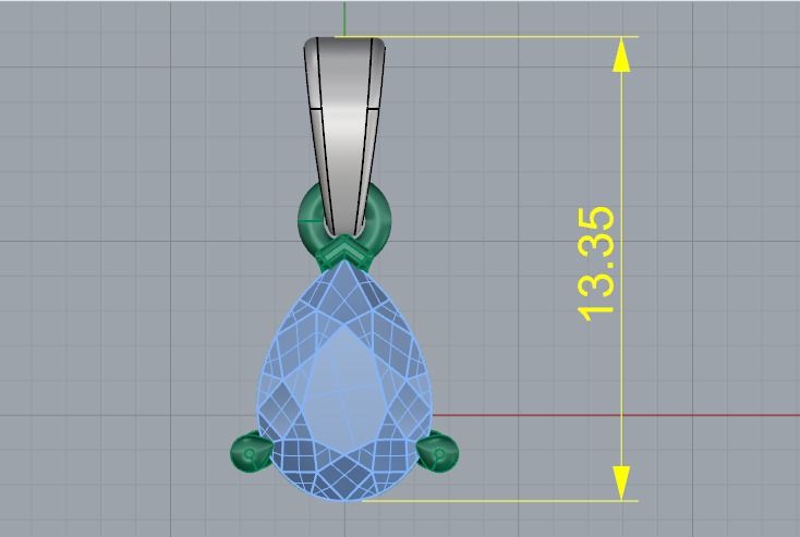Pear Pendant Model 6412 3D print model_5