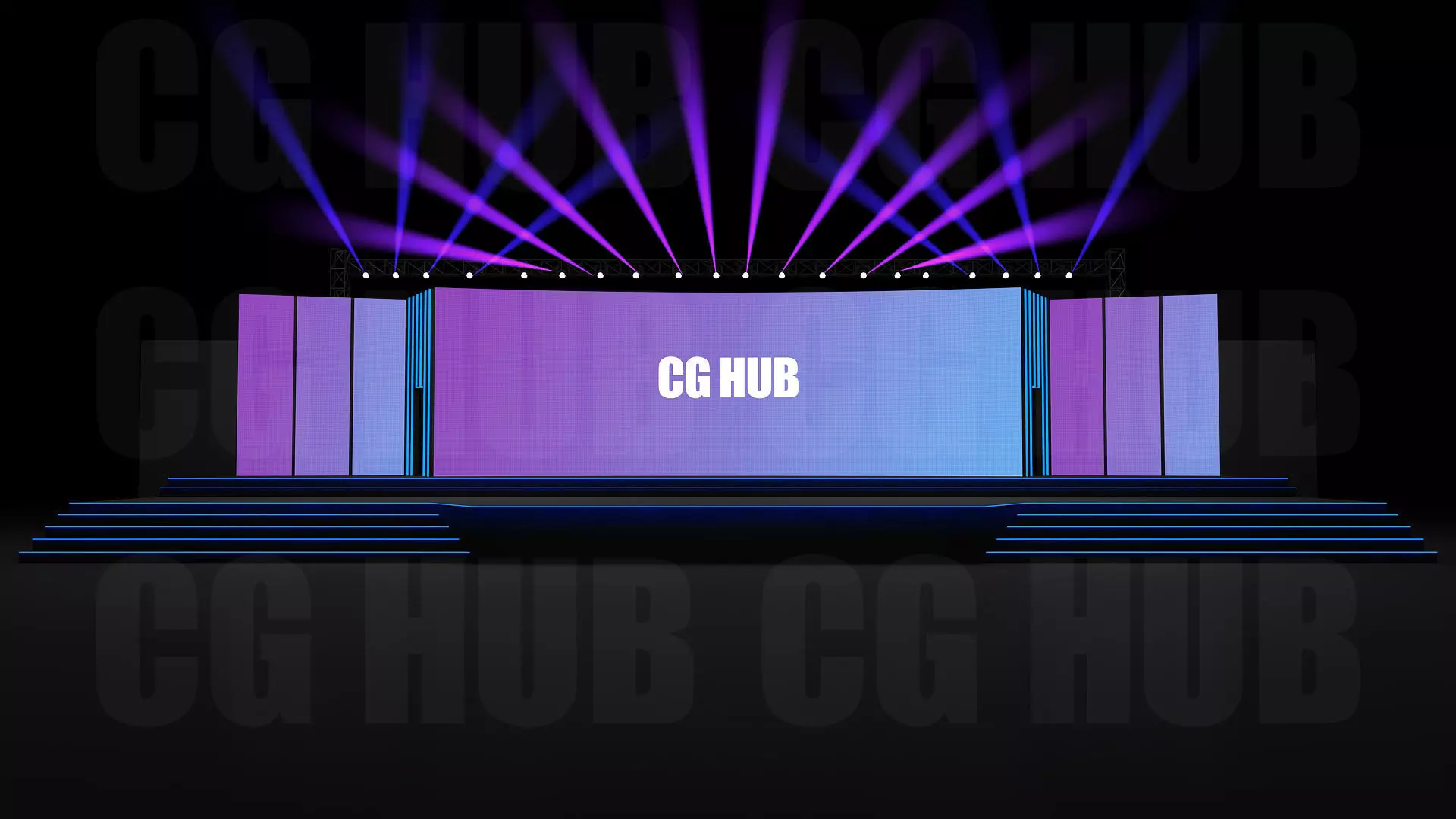 Event stage design 3D model