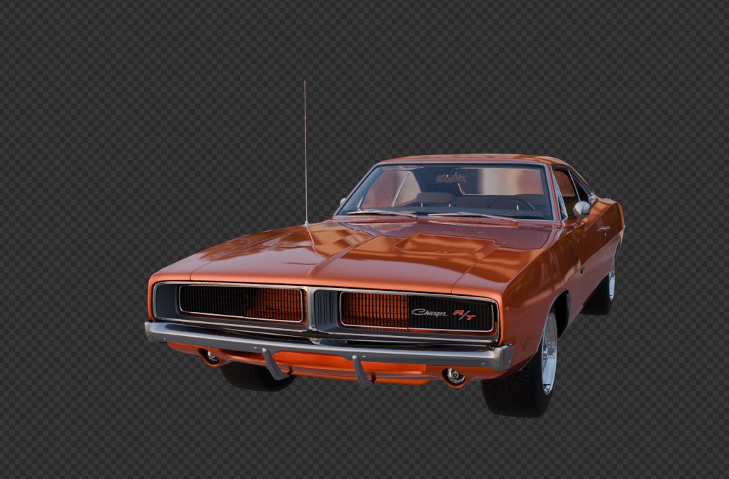 Dodge Charger 1969 3D model_5