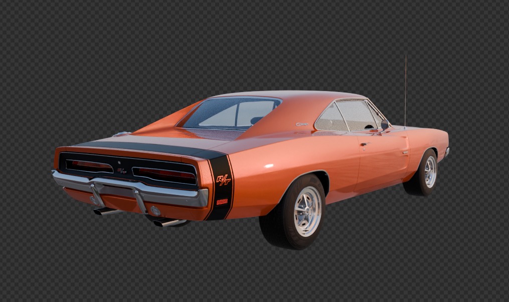 Dodge Charger 1969 3D model_8