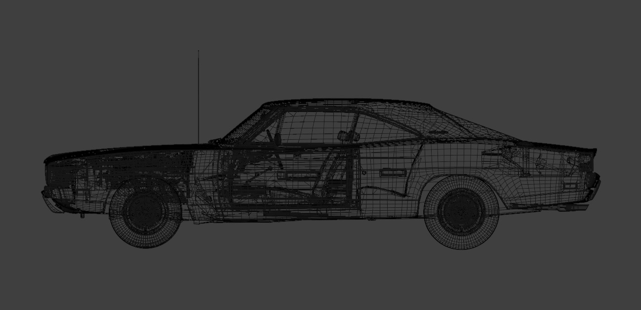 Dodge Charger 1969 3D model_3