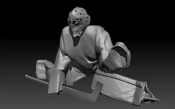 Ccm Premier Pro hockey goalie Inspired Marc-Andre Fleury pose  3D print model
