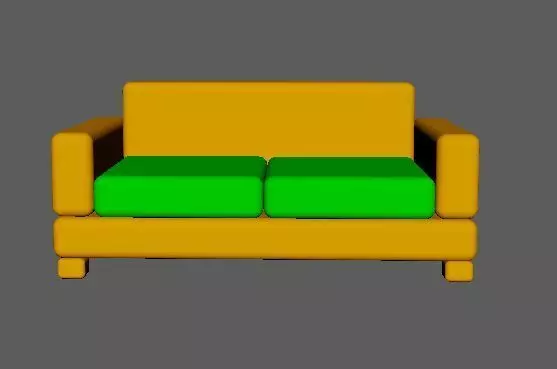 Sofa by Maya 3D model Free low-poly 3D model