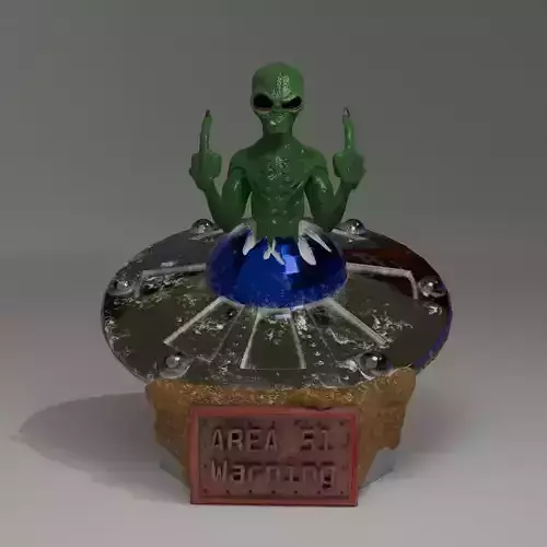 Alien Bust Area 51 3D print model
