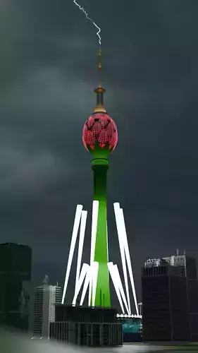 Futuristic Lotus NelumTower  Nelum  3D Model