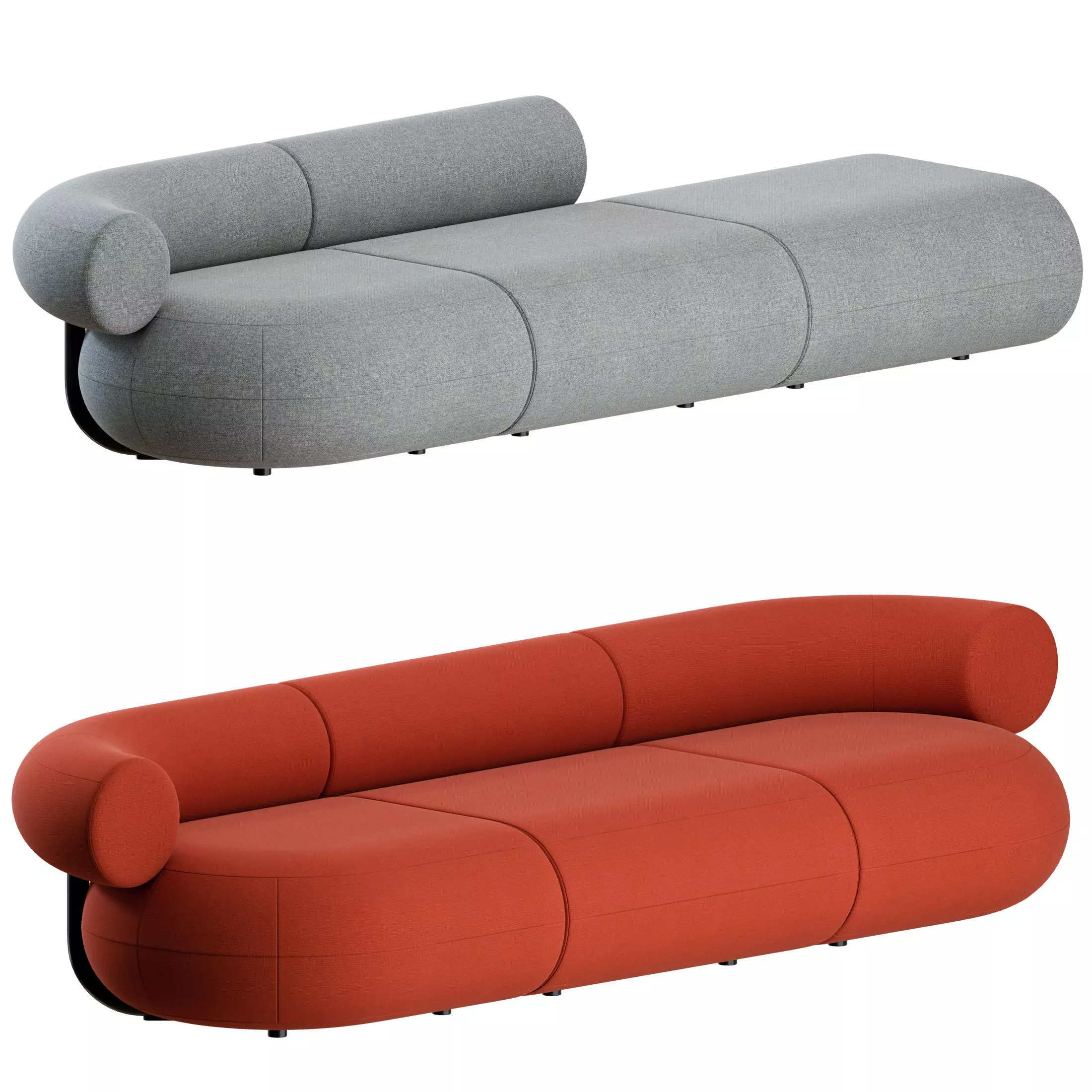 Fat Sofa Straight 3 Seater by TomDixon 3D model