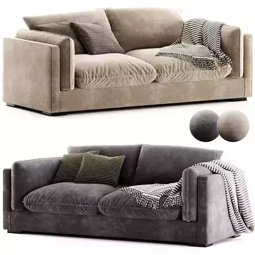 Elton Sofa Modern Velvet Shadow