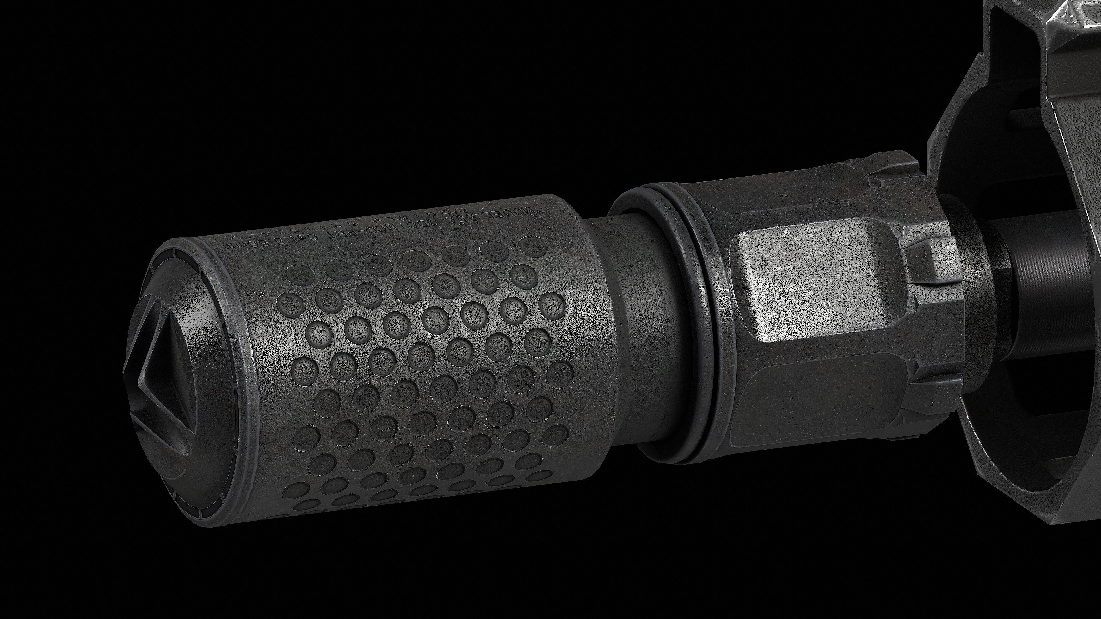 KAC Suppressor QDC MCQ-PRT Low-poly 3D model_3