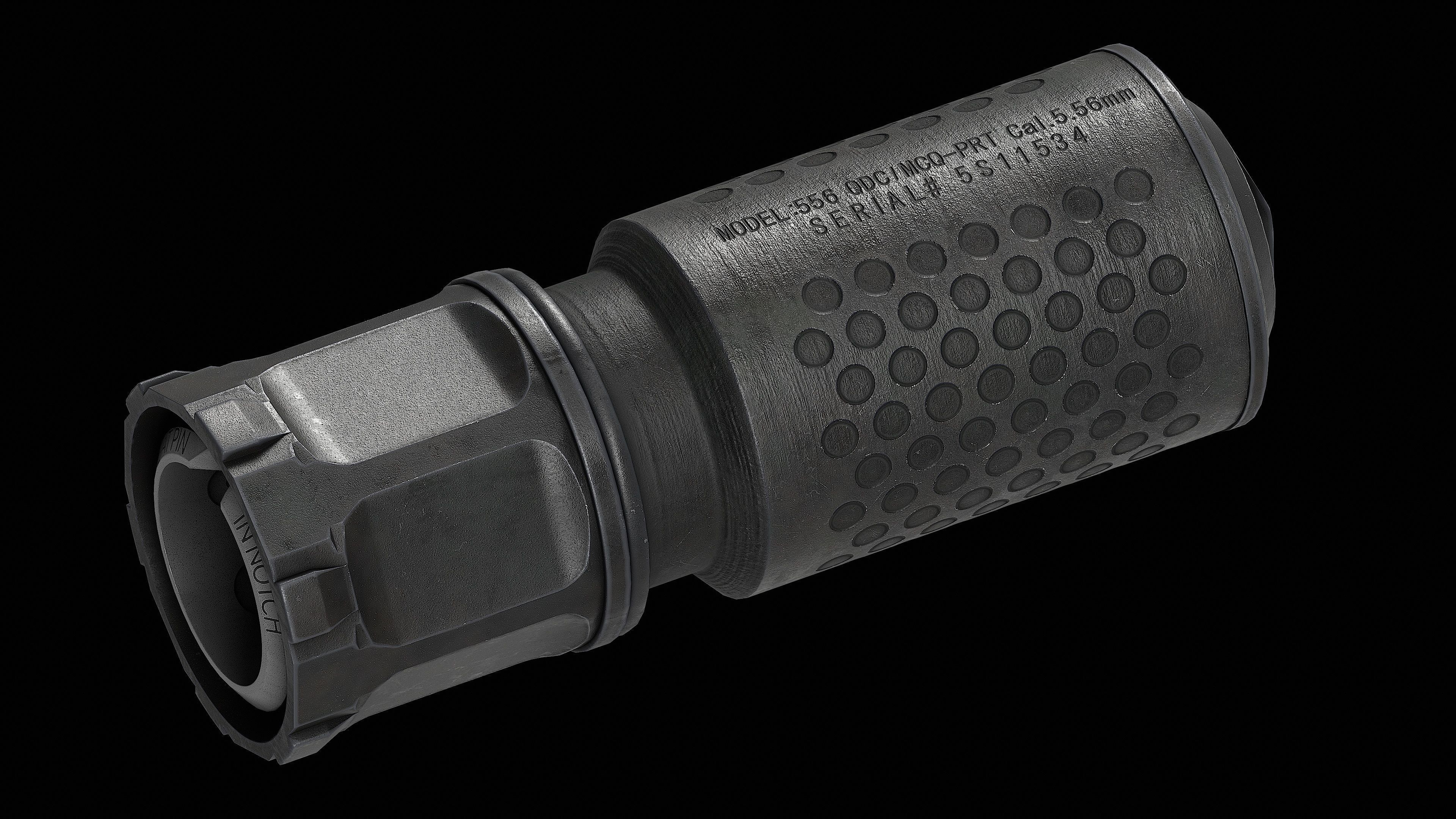 KAC Suppressor QDC MCQ-PRT Low-poly 3D model_6