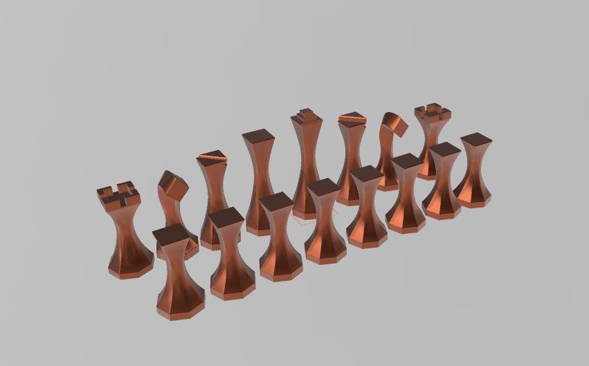 hexagon to square chess 3D print model_2