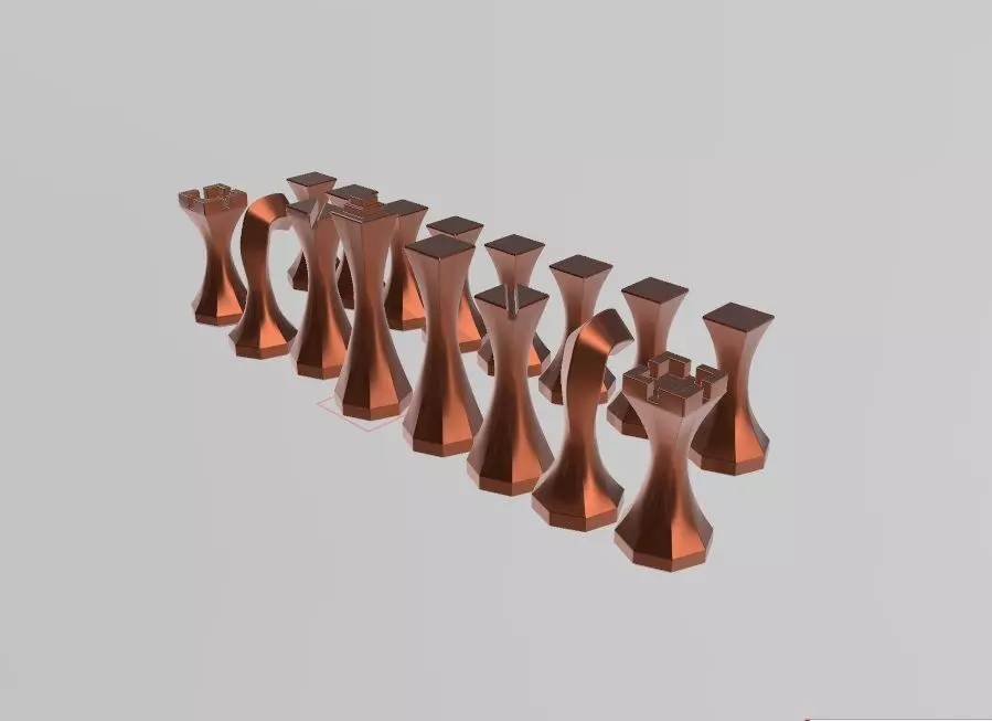 hexagon to square chess 3D print model_0