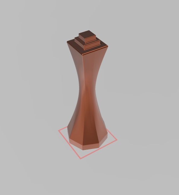 hexagon to square chess 3D print model_11