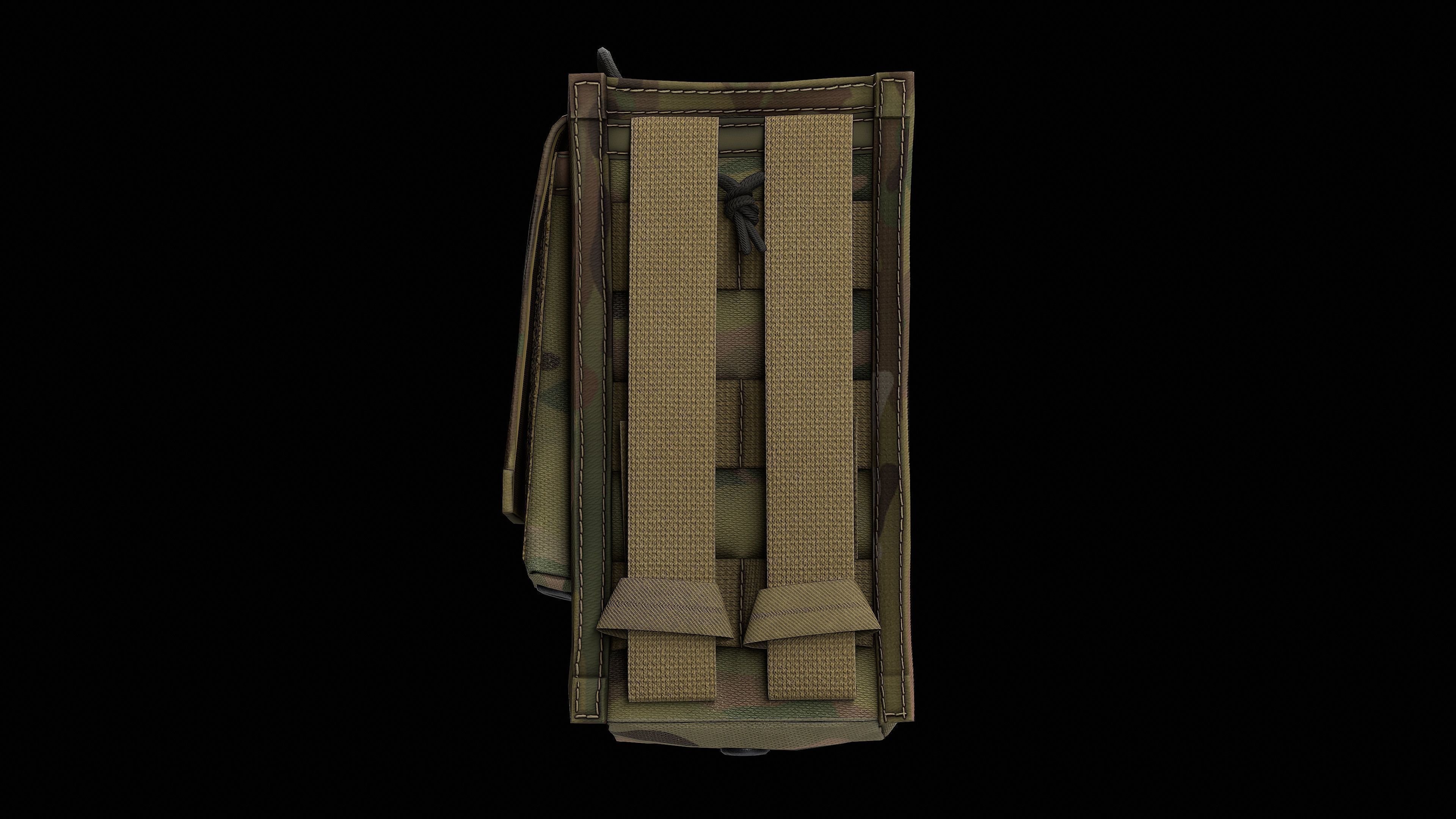Radio Pouch Low-poly 3D model_4