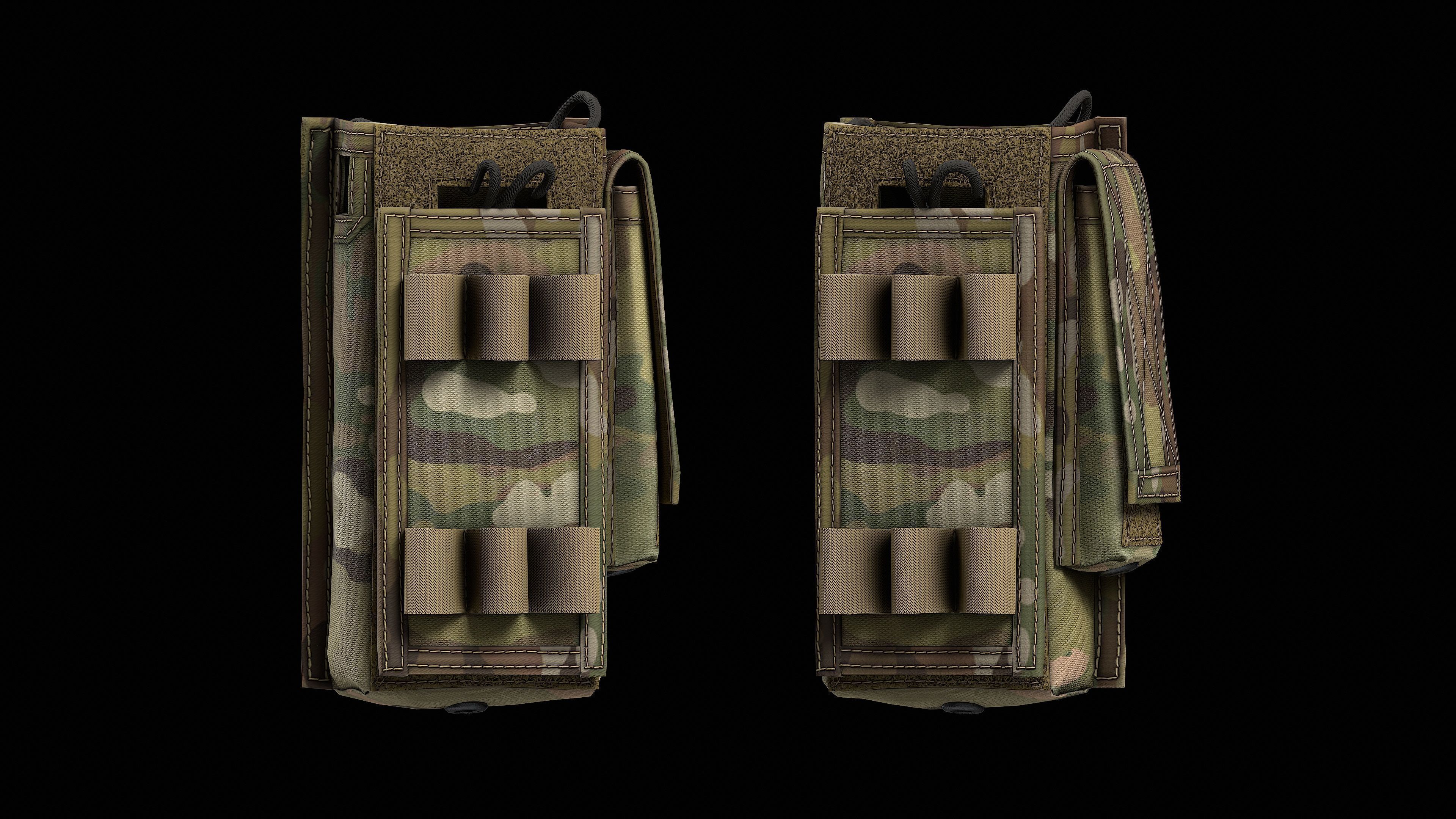 Radio Pouch Low-poly 3D model_8