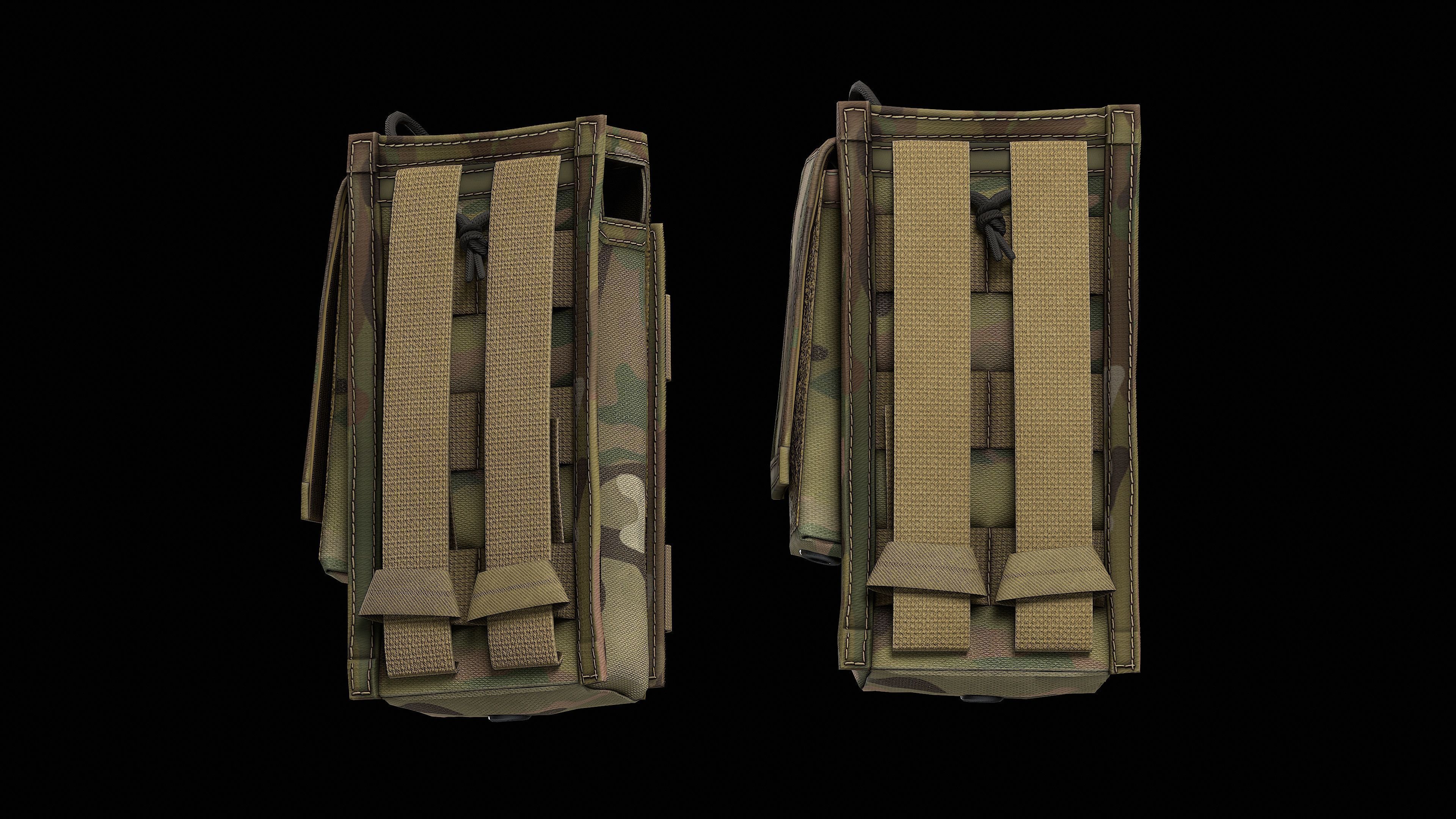 Radio Pouch Low-poly 3D model_6