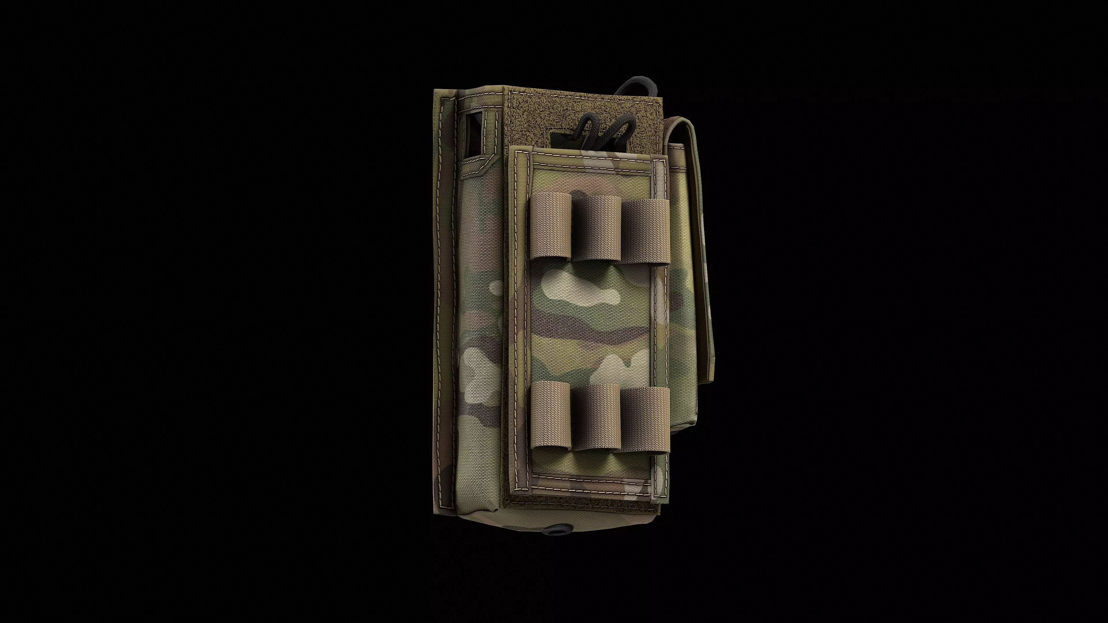 Radio Pouch Low-poly 3D model_0