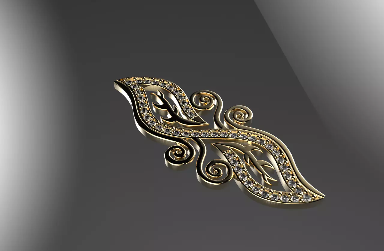 jewelry pendant necklace 01 3D print model