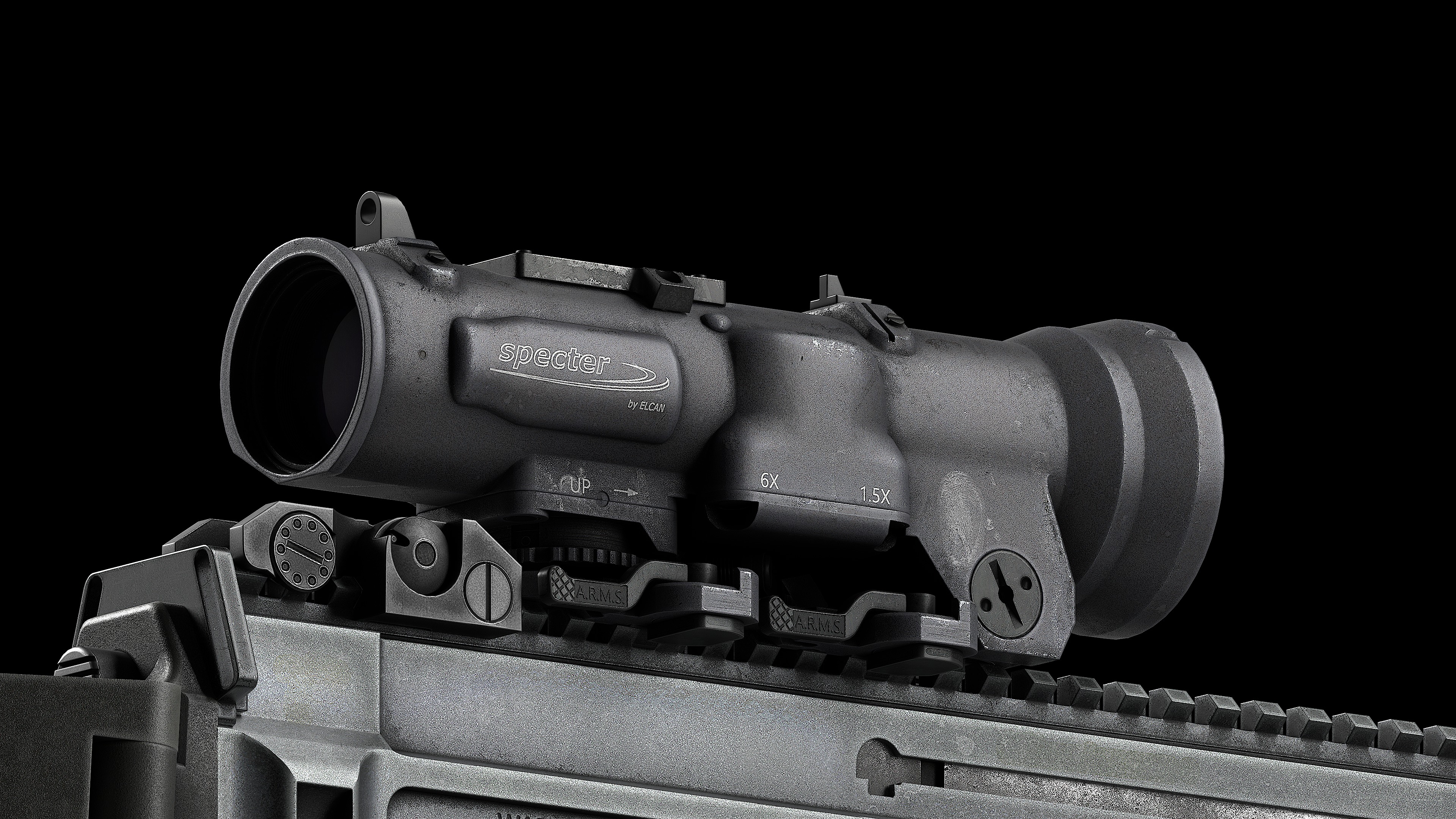Scope Elcan SpecterDR 1 5 6x Low-poly 3D model_22