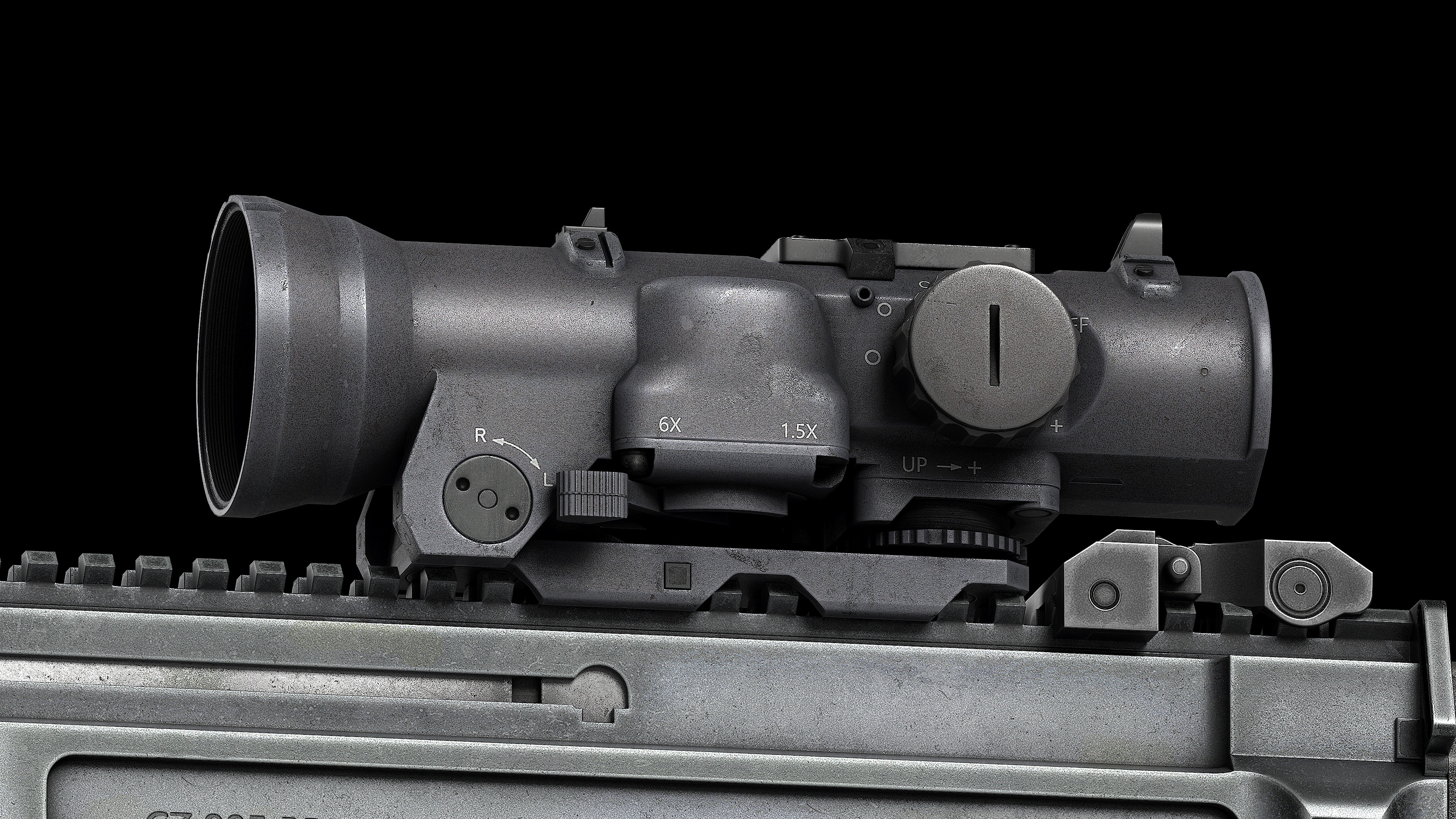 Scope Elcan SpecterDR 1 5 6x Low-poly 3D model_1