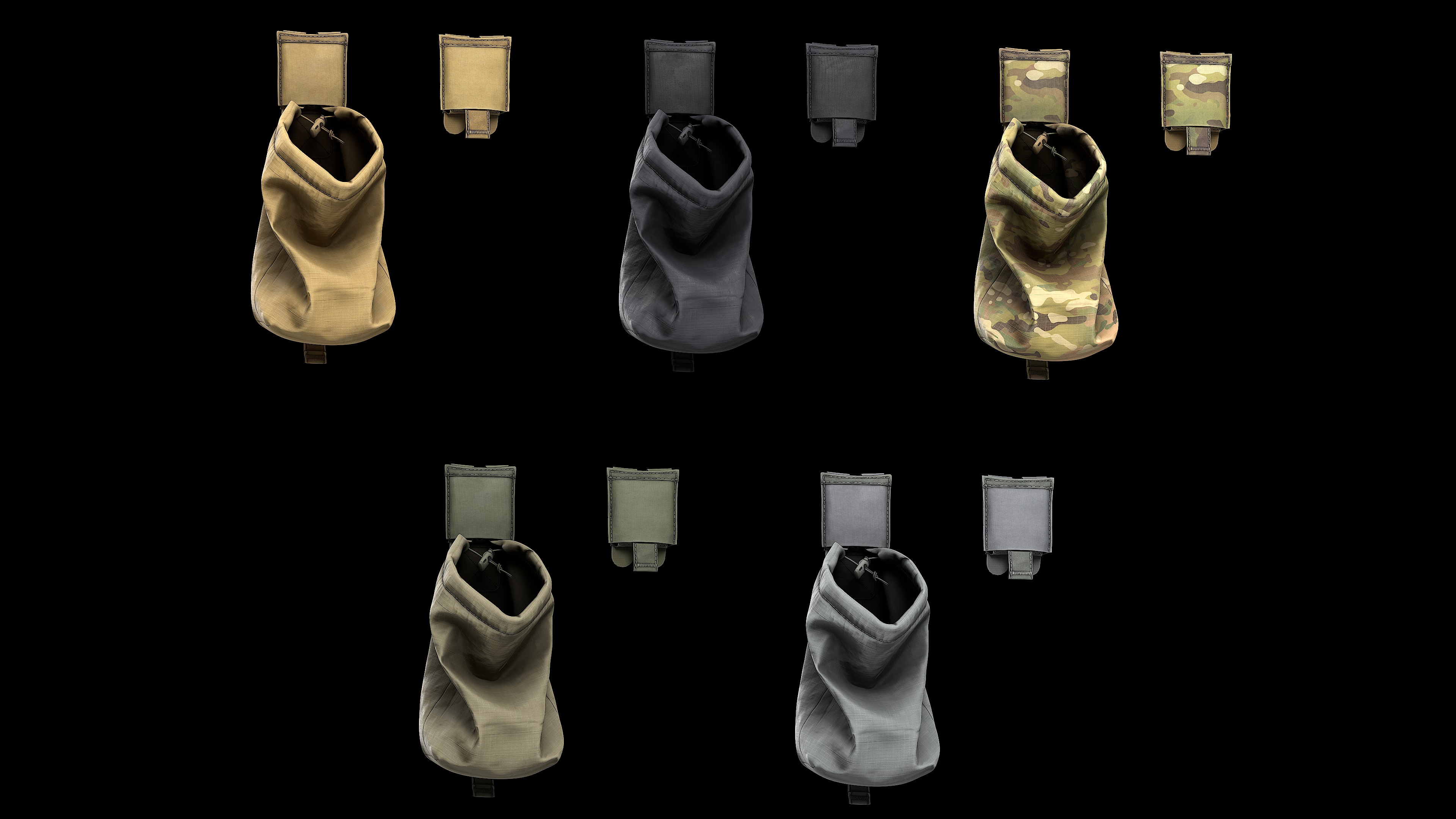 BlueForce TenSpeed UltraLight DumpPouch Low-poly 3D model_20