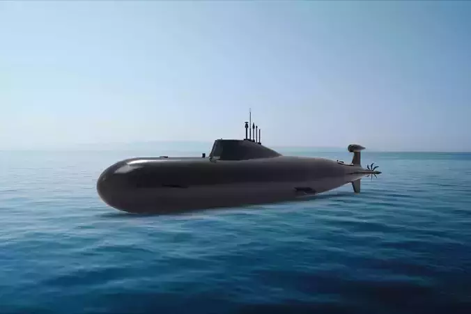 Shchuka-class submarine 3D model