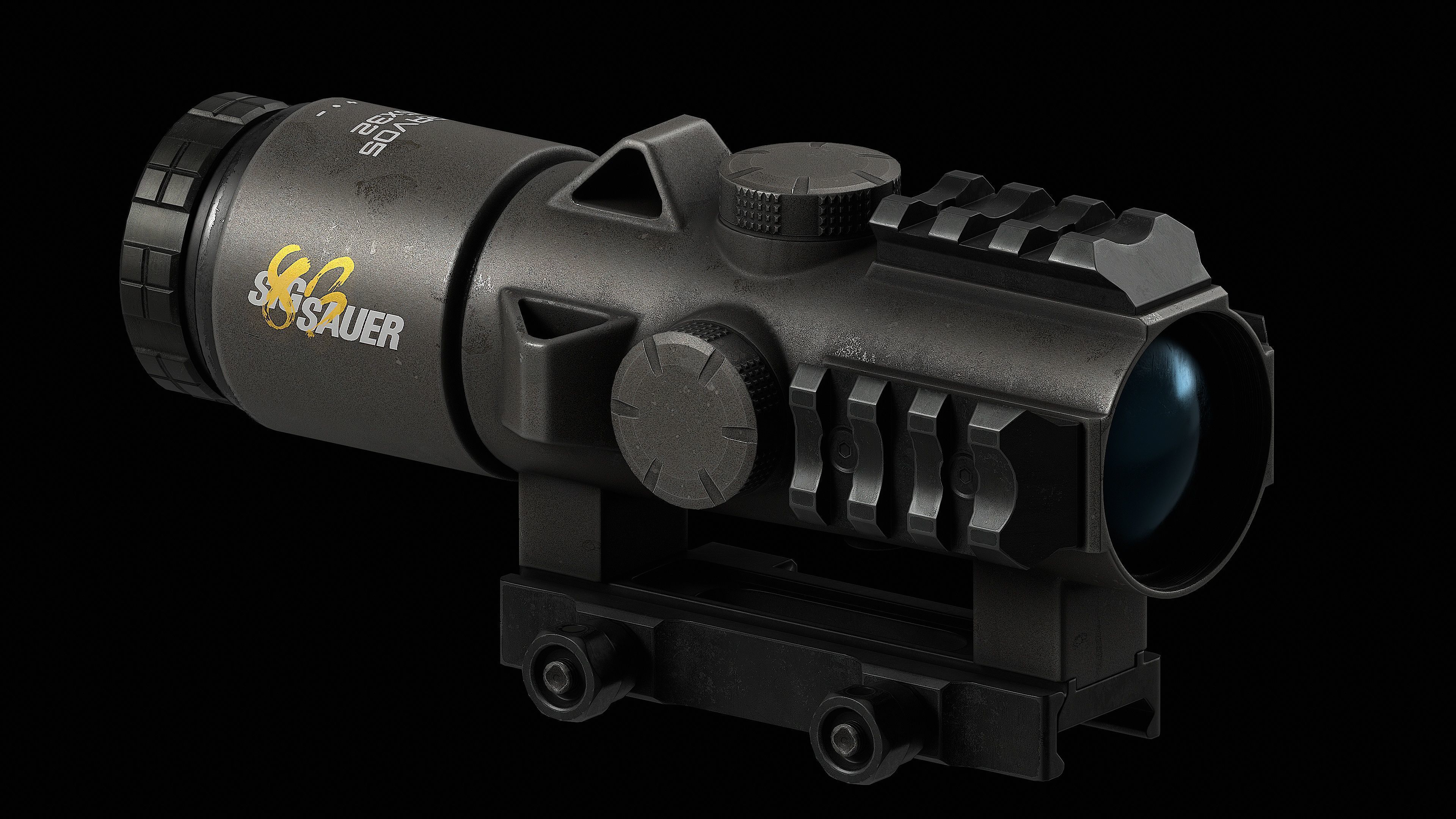 Scope Sig Sauer Bravo5 5x30 Low-poly 3D model_14