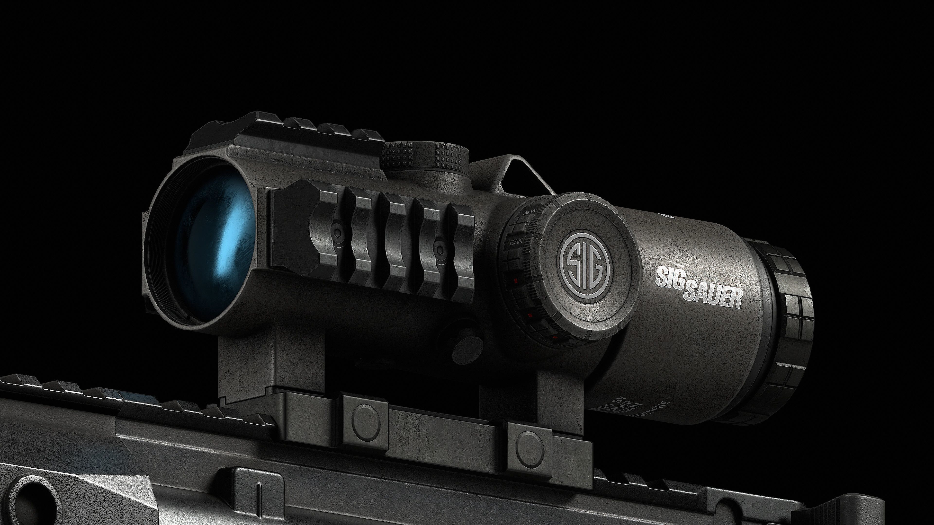 Scope Sig Sauer Bravo5 5x30 Low-poly 3D model_6