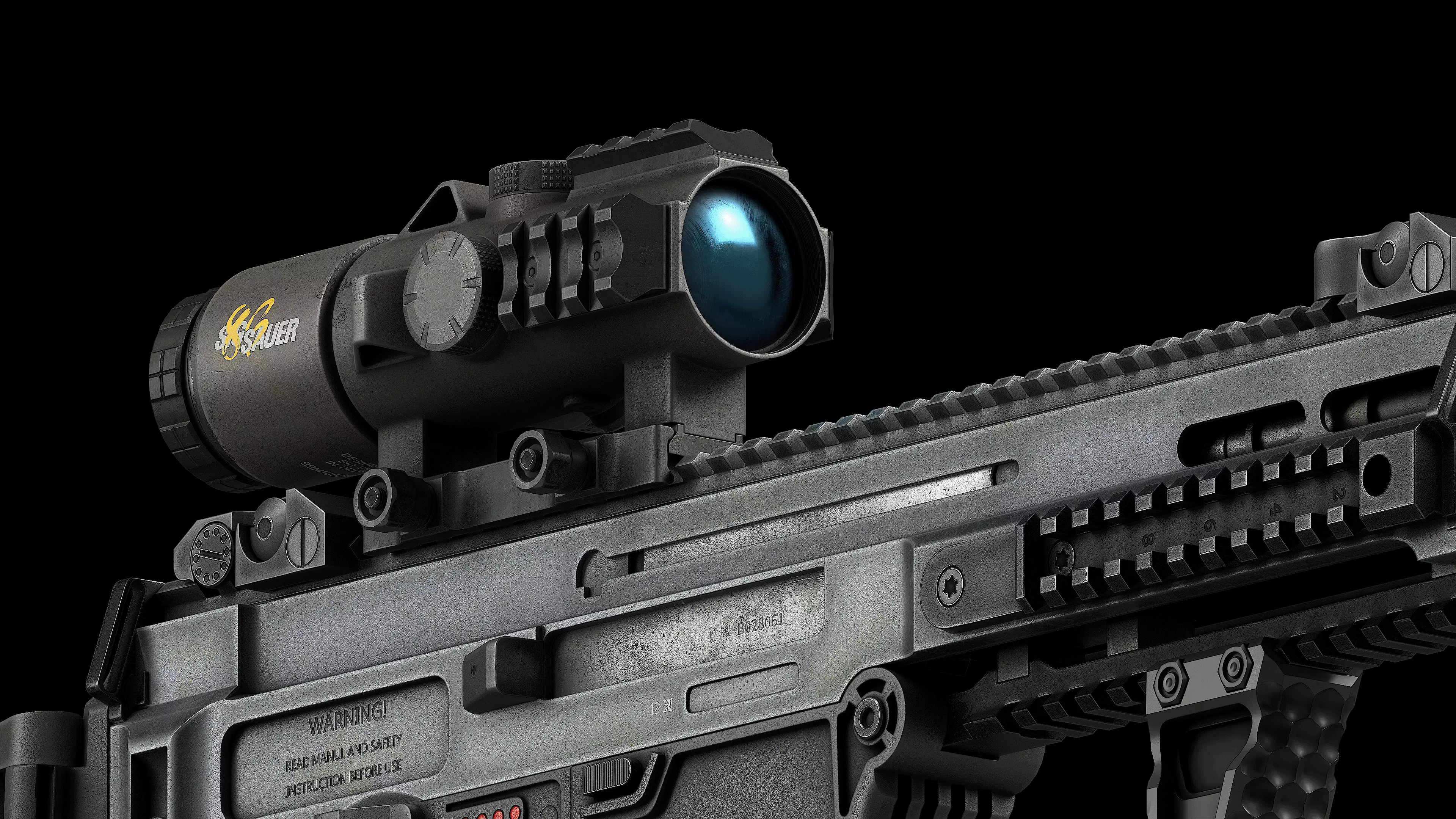 Scope Sig Sauer Bravo5 5x30 Low-poly 3D model_0