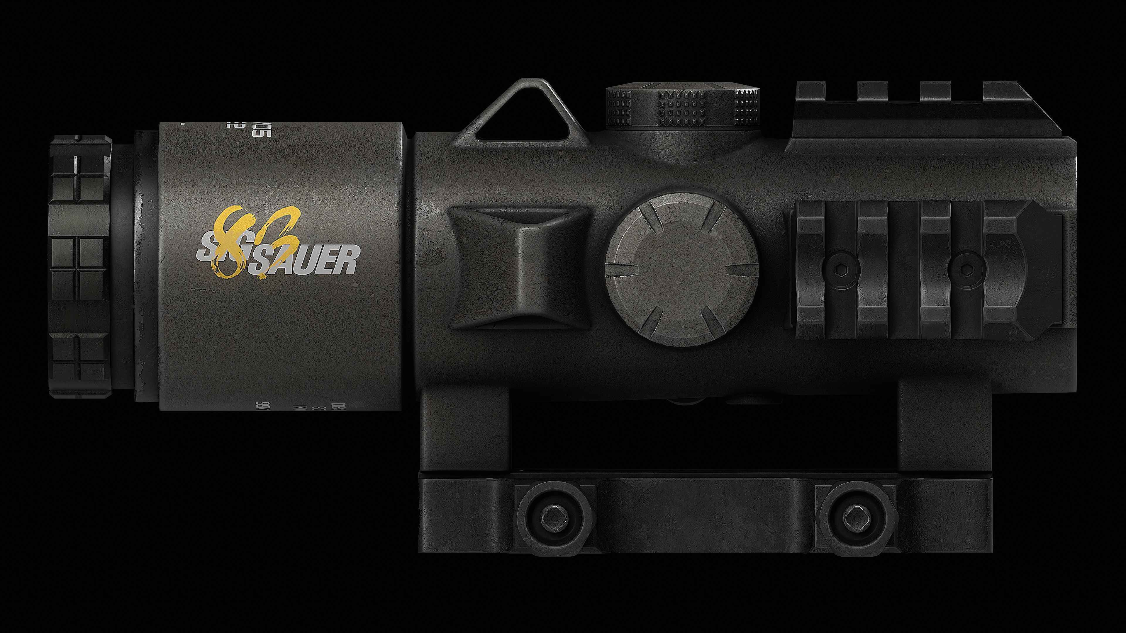 Scope Sig Sauer Bravo5 5x30 Low-poly 3D model_10