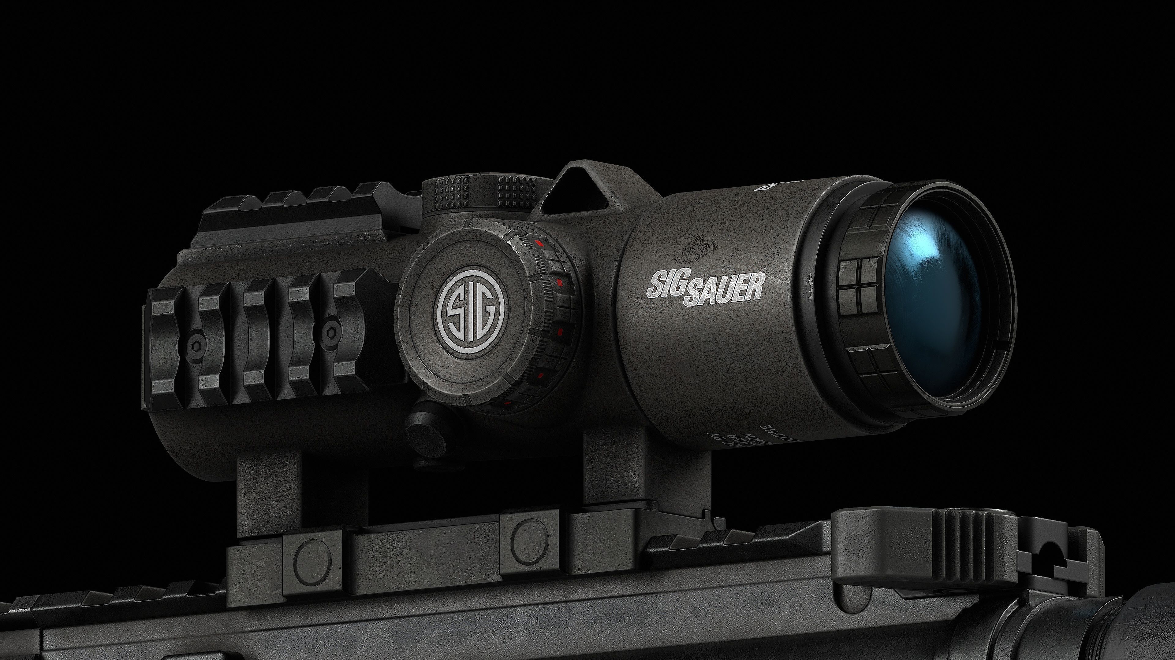 Scope Sig Sauer Bravo5 5x30 Low-poly 3D model_7