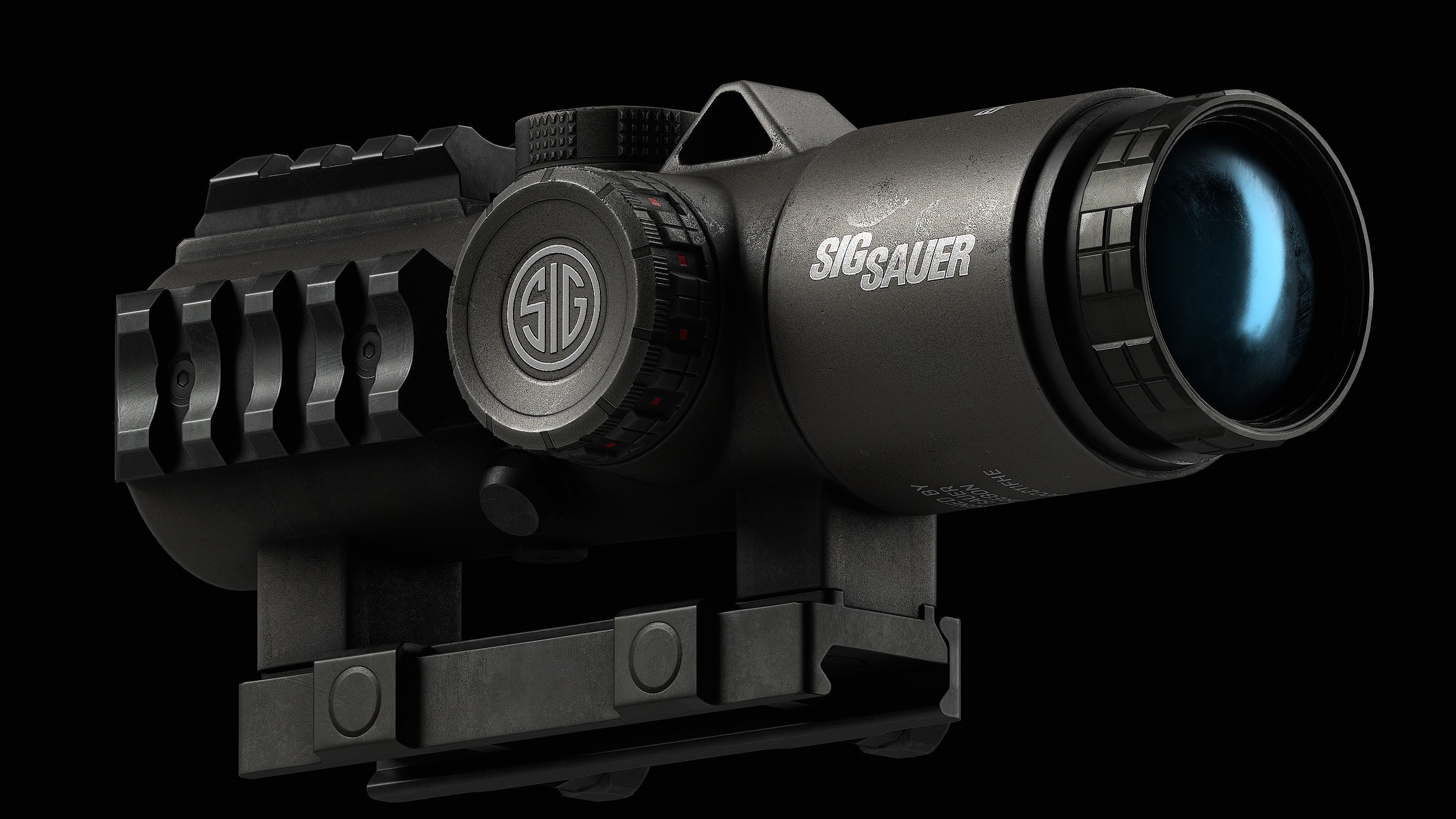 Scope Sig Sauer Bravo5 5x30 Low-poly 3D model_12