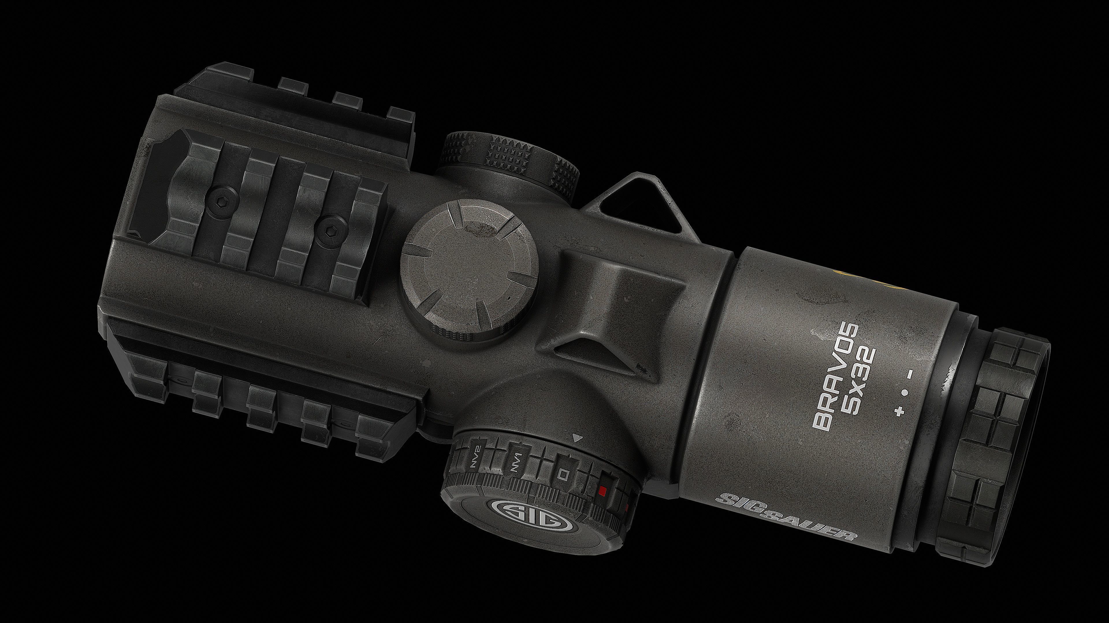 Scope Sig Sauer Bravo5 5x30 Low-poly 3D model_15