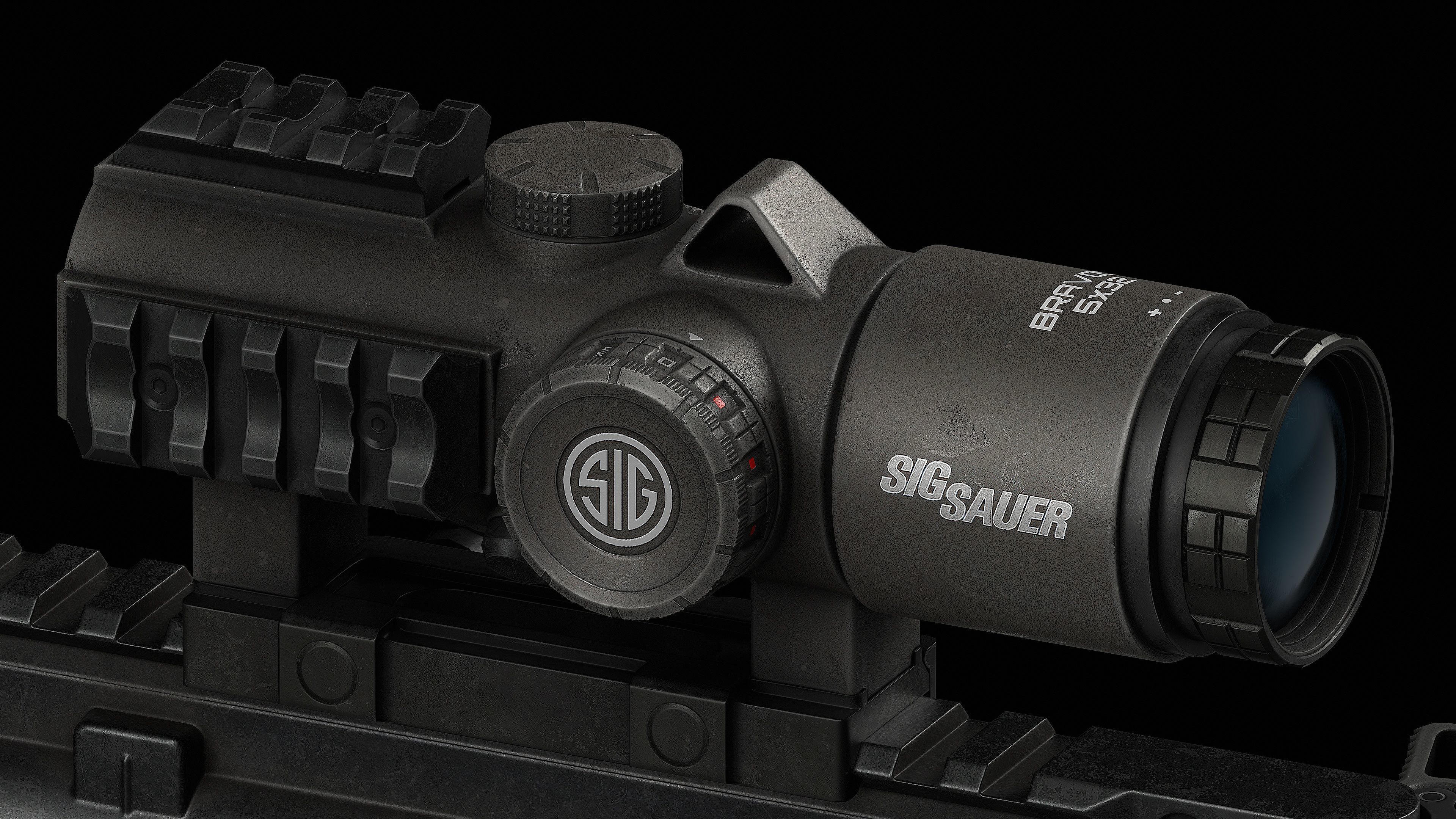 Scope Sig Sauer Bravo5 5x30 Low-poly 3D model_8